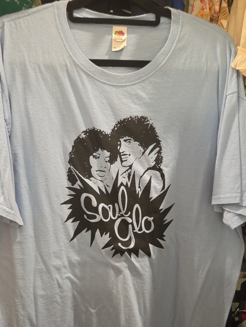 Fruit of the Loom Men’s Light Blue 'Soul Glo' Graphic Tee